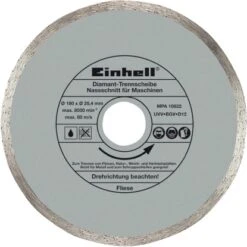 Einhell Diamanttrennscheibe 180 Mm X 25,4 Mm