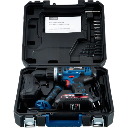 Hyundai 18 V Akku-Schlagbohrschrauber CHD1801LI Inkl. 2 Ah Akkus Mit Koffer 5 Hyundai 18 V Akku-Schlagbohrschrauber CHD1801LI Inkl. 2 Ah Akkus Mit Koffer – Bild 5