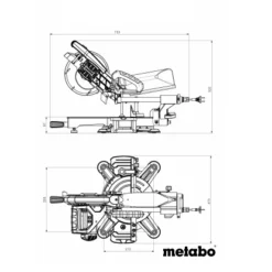 Metabo Zug- & Kappsäge KGS 216 M Set Inkl. 2 Hartmetall-Sägeblättern 1.200 W -Heimwerkzeuge 3492493 VM01