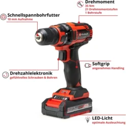 Einhell Power X-Change Akku-Bohrschrauber TC-CD 18/35 Li Inkl. Akku -Heimwerkzeuge 4006825633078 2171 03