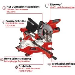 Einhell Power X-Change Akku-Zug-Kapp-Gehrungssäge TE-SM 36/210 Li Solo 14 Einhell Power X-Change Akku-Zug-Kapp-Gehrungssäge TE-SM 36/210 Li Solo -Heimwerkzeuge 4006825641523 2171 03