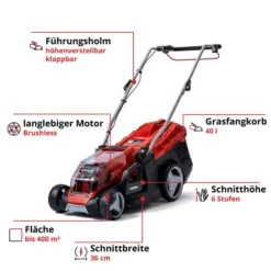 Einhell Power X-Change Akku-Rasenmäher GE-CM 36/36 Li Inkl. 2x4,0 Ah Akkus -Heimwerkzeuge 4006825645835 2171 03 1