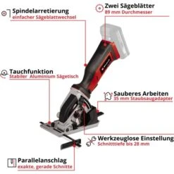 Einhell Power X-Change Akku-Mini Handkreisssäge TE-CS 18/89 Li Solo 13 Einhell Power X-Change Akku-Mini Handkreisssäge TE-CS 18/89 Li Solo -Heimwerkzeuge 4006825646184 2171 03
