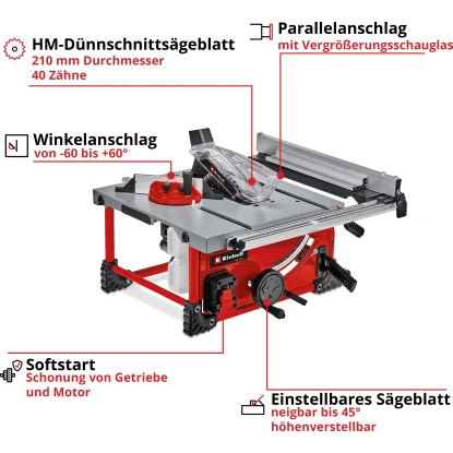 Einhell Power X-Change Akku-Tischkreissäge TE-TS 36/210 Li-Solo 3 Einhell Power X-Change Akku-Tischkreissäge TE-TS 36/210 Li-Solo – Bild 3