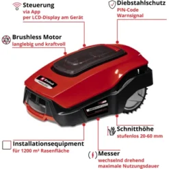 Einhell Mähroboter Freelexo 1200 LCD BT -Heimwerkzeuge 4006825653441 2171 03