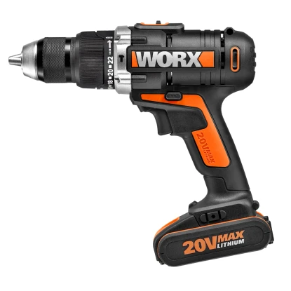 Worx 20 V Akku-Schlagbohrschrauber WX372.1 Inkl. 2 Ah Akku 1 Worx 20 V Akku-Schlagbohrschrauber WX372.1 Inkl. 2 Ah Akku