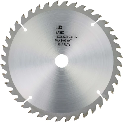 LUX HM-Kreissägeblatt Holz Ø 185 Mm 40 Zähne 1 LUX HM-Kreissägeblatt Holz Ø 185 Mm 40 Zähne