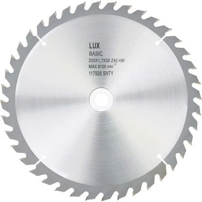LUX HM-Kreissägeblatt Holz Ø 350 Mm 40 Zähne 1 LUX HM-Kreissägeblatt Holz Ø 350 Mm 40 Zähne