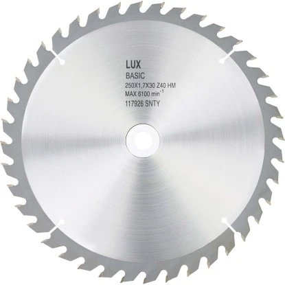 LUX HM-Kreissägeblatt Holz Ø 300 Mm 40 Zähne 1 LUX HM-Kreissägeblatt Holz Ø 300 Mm 40 Zähne