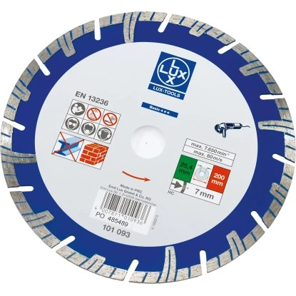 LUX Diamant-Trennscheibe Classic Stein Segmentiert Ø 200 Mm 1 LUX Diamant-Trennscheibe Classic Stein Segmentiert Ø 200 Mm