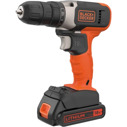 Black & Decker Black+Decker 18 V Akku-Bohrschrauber BCD001C1 Inkl. 1,5 Ah Akku 1 Black & Decker Black+Decker 18 V Akku-Bohrschrauber BCD001C1 Inkl. 1,5 Ah Akku