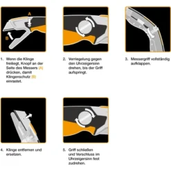 Fiskars Universalmesser CarbonMaxmit Fester Klinge -Heimwerkzeuge 995731 4905 05