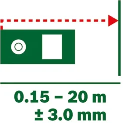 Bosch Laser-Entfernungsmesser Zamo III -Heimwerkzeuge area 01520mprecision 30mm