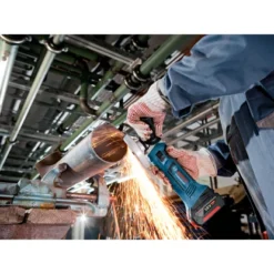 Bosch Professional Akku-Winkelschleifer GWS 18-125 V-LI Inkl. 2 Akkus & L-Boxx -Heimwerkzeuge inkelschleifer gws 18125 5