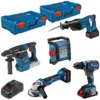 Bosch Professional Profi-Set Mit GSB + GWS + GBH + GSA + GLI 18 V 5-teilig
